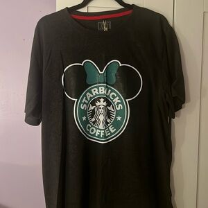 K and T Apparel Minnie Mouse Starbucks Shirt